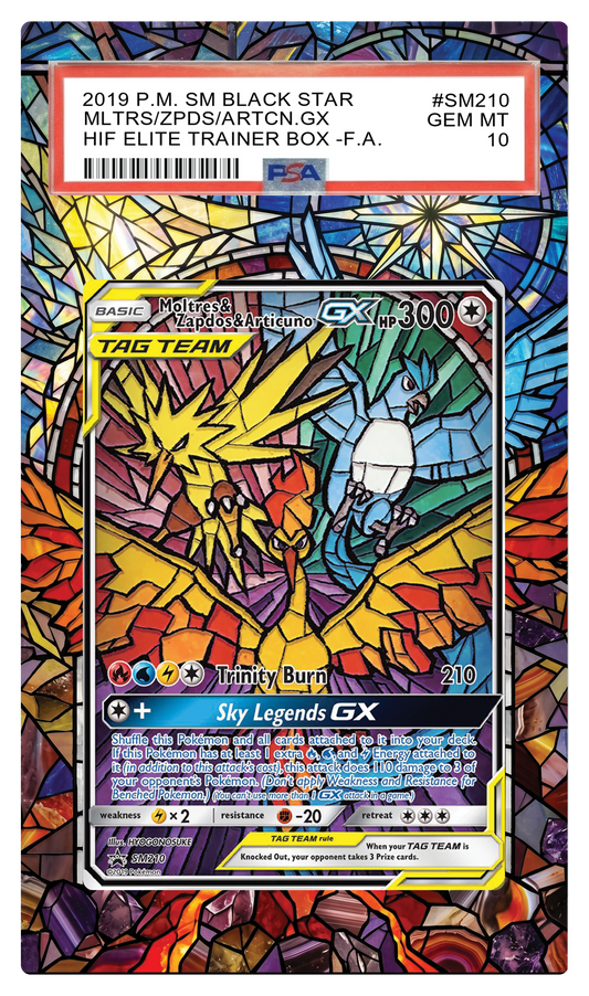 Moltres & Zapdos & Articuno - SM210 Black Star Custom Extended Aura