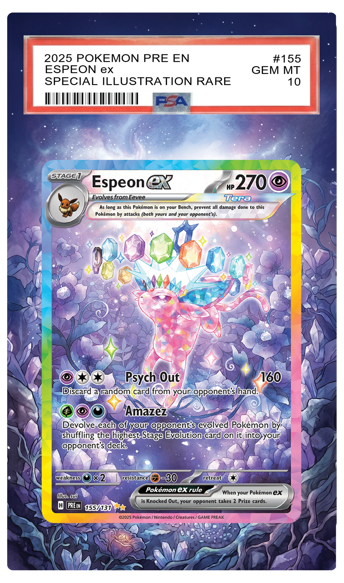 Espeon ex - 155 PRE Custom Extended Aura