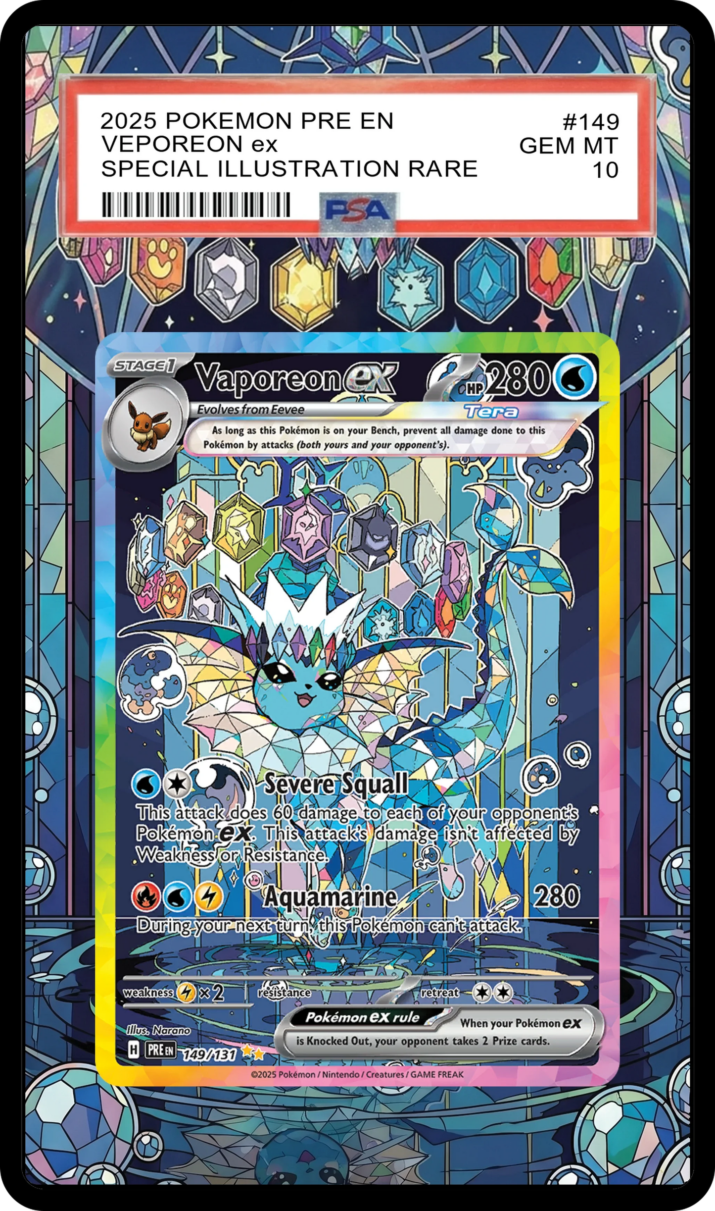 Vaporeon ex - 149 PRE Custom Extended Aura