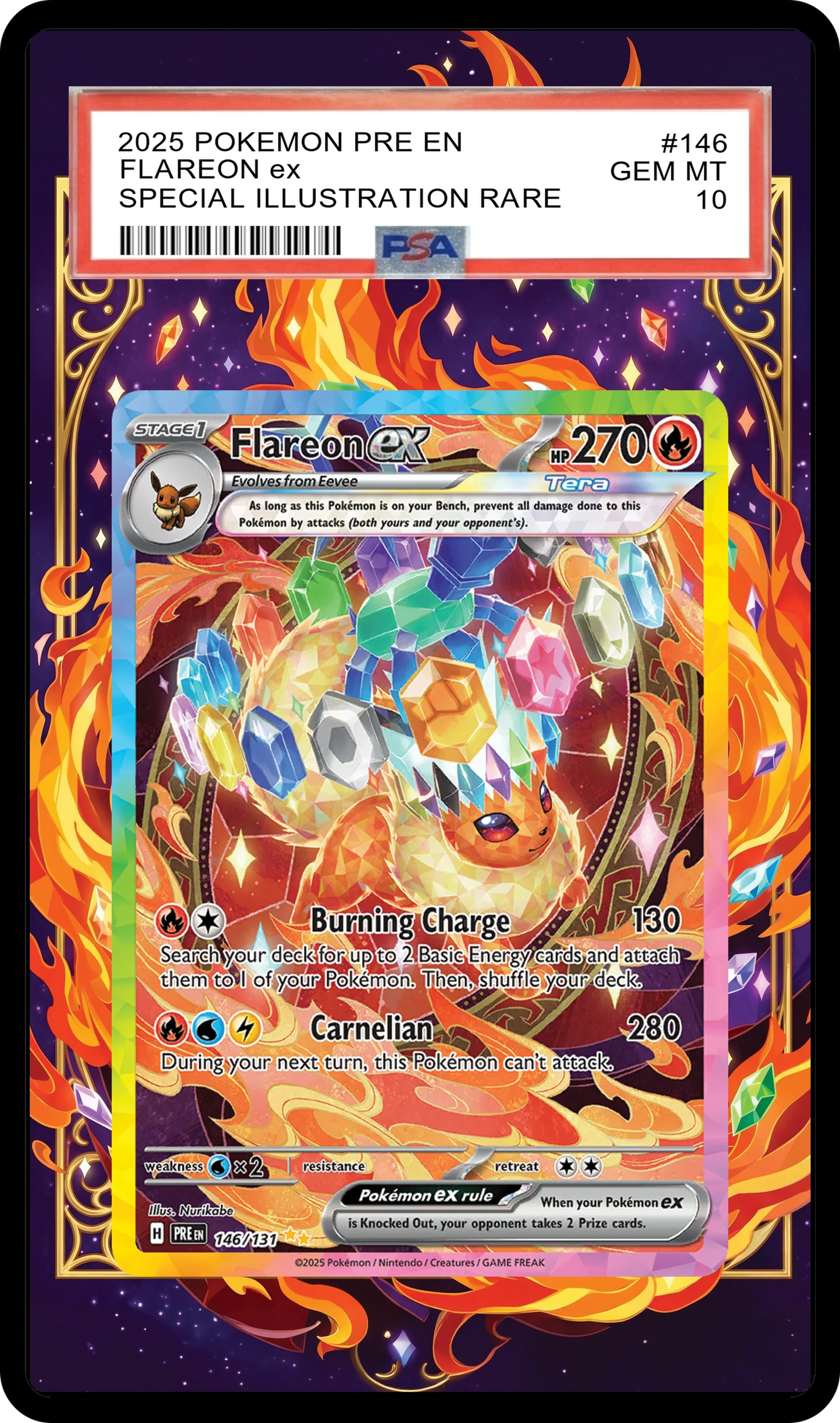 Flareon ex - 146 PRE Custom Extended Aura