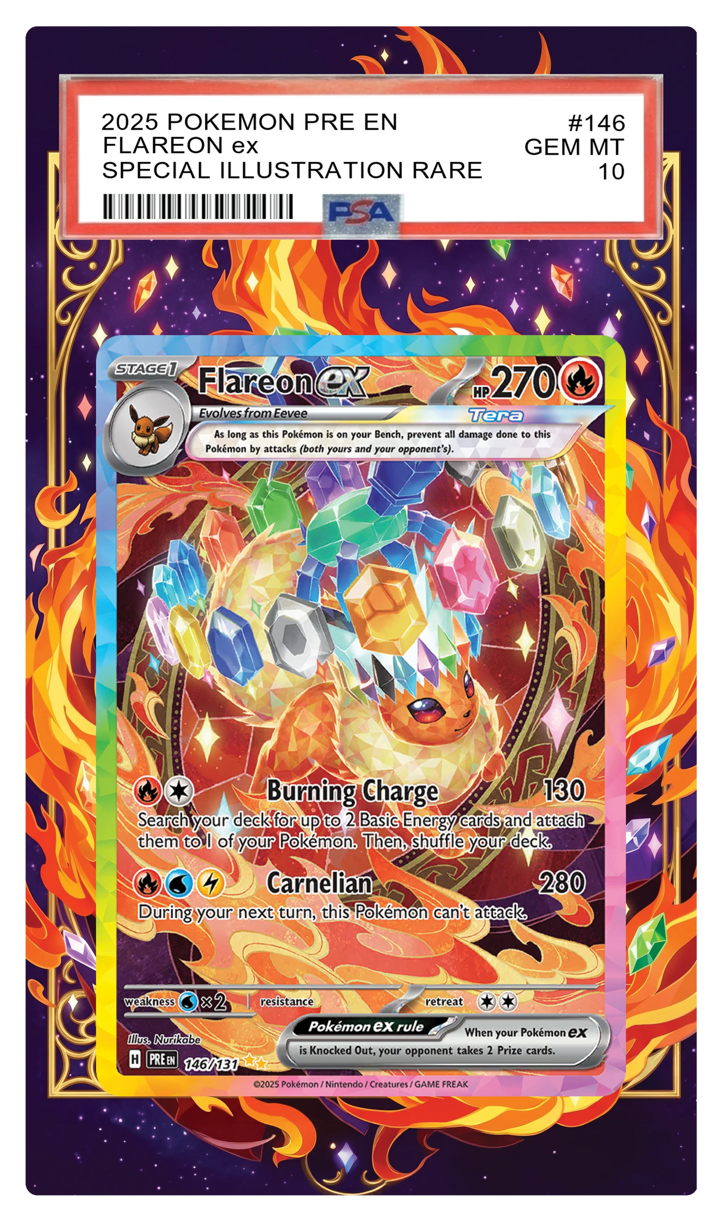Flareon ex - 146 PRE Custom Extended Aura