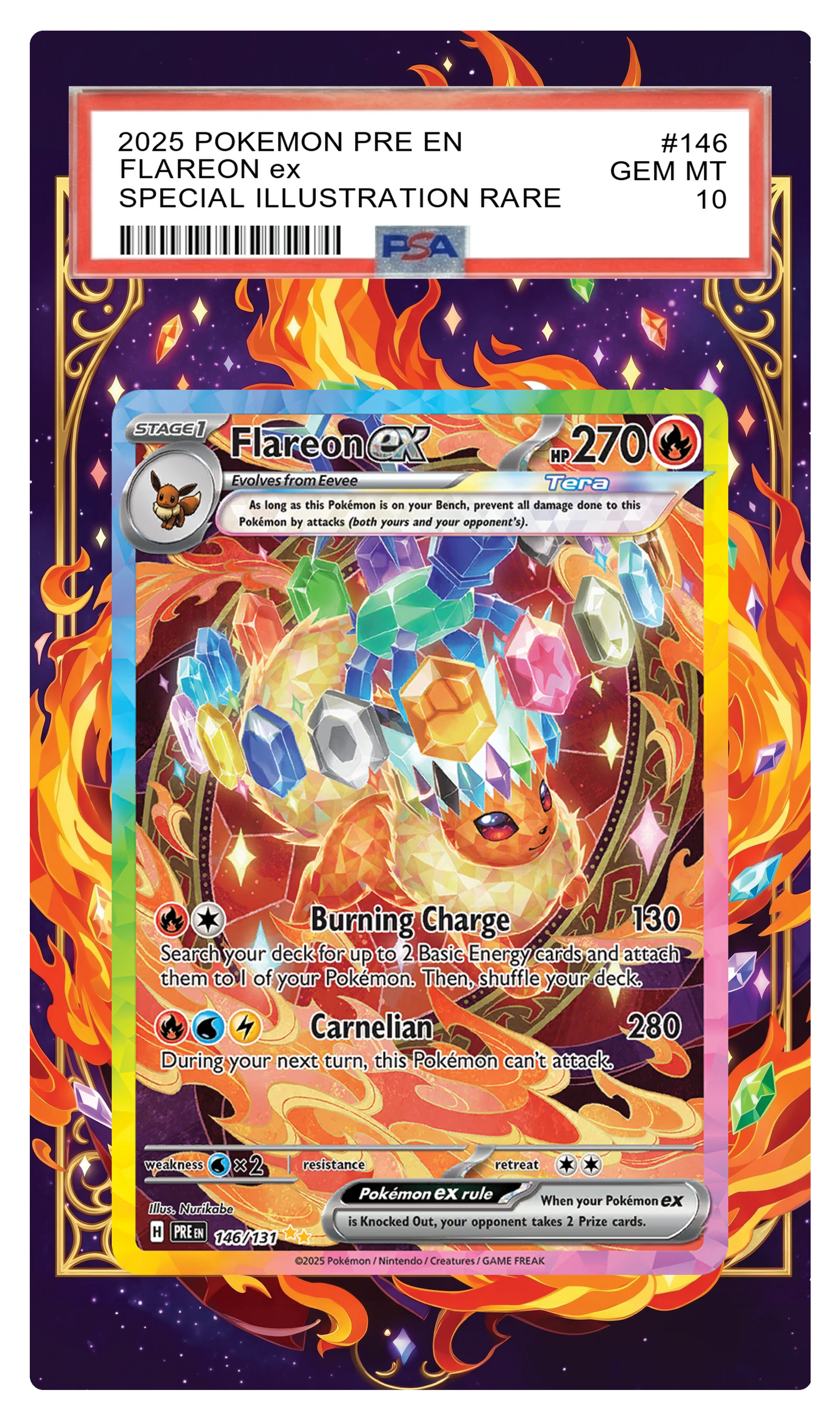 Flareon ex - 146 PRE Custom Extended Aura