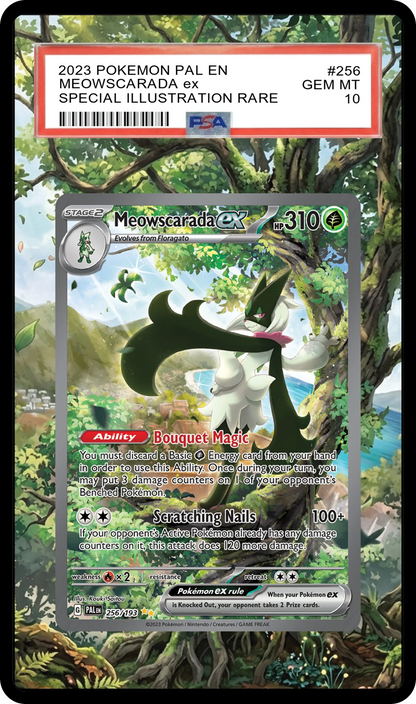 Meowscarada ex - 256 PAL Custom Extended Aura