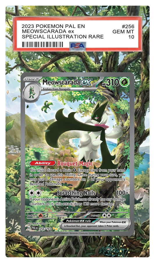 Meowscarada ex - 256 PAL Custom Extended Aura