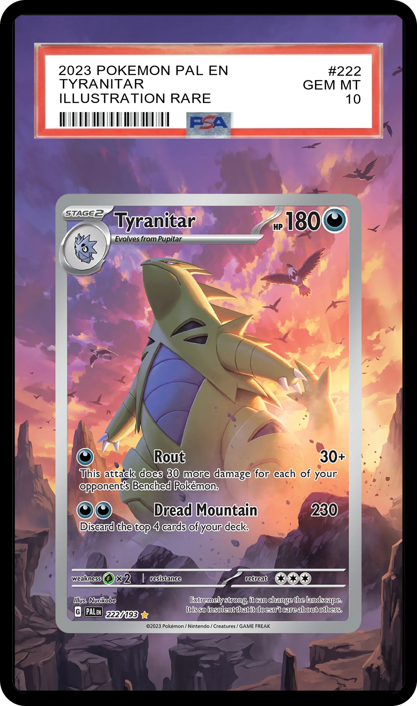 Tyranitar ex - 222 PAL Custom Extended Aura