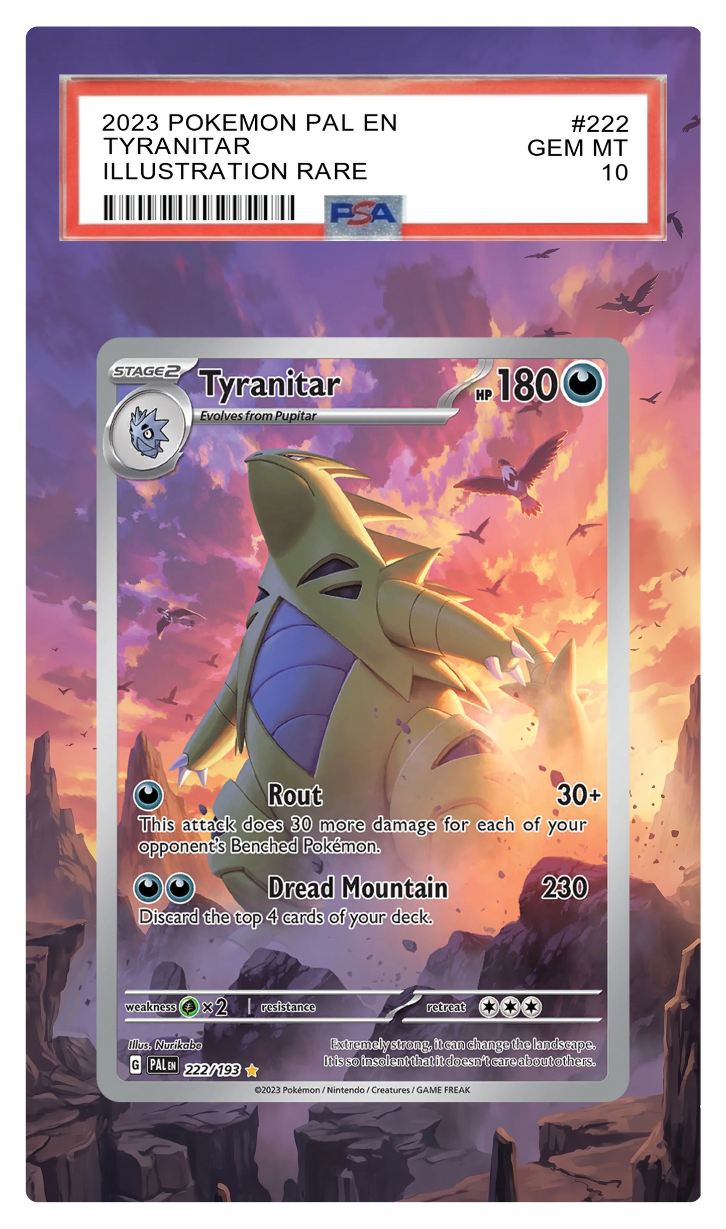 Tyranitar ex - 222 PAL Custom Extended Aura