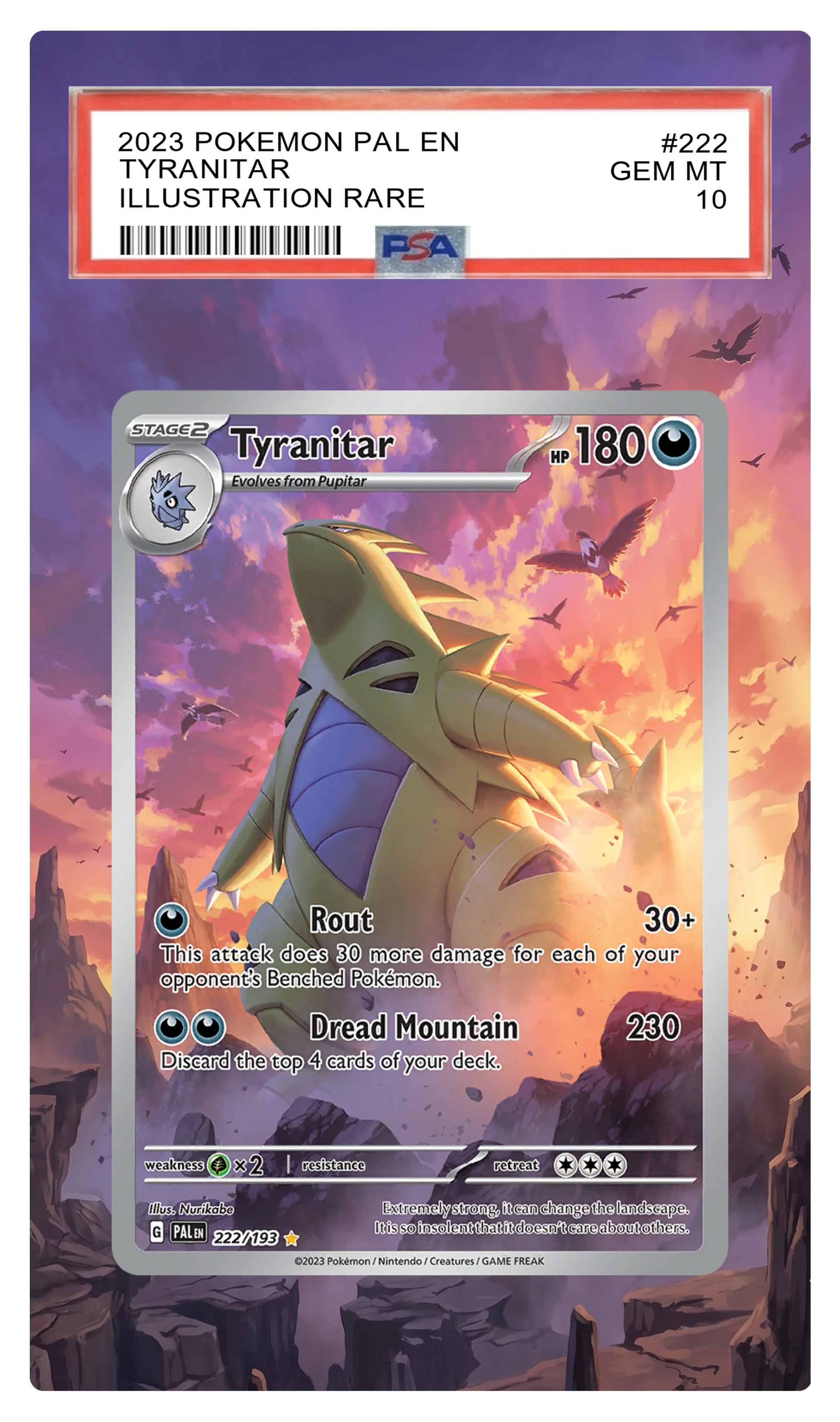 Tyranitar ex - 222 PAL Custom Extended Aura