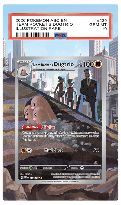 Team Rocket's Dugtrio - 239 ASC Custom Extended Aura