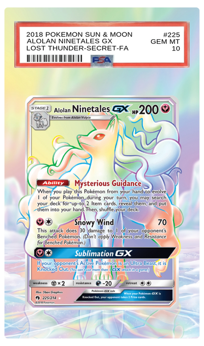 Alolan Ninetales GX - 225 LOT Custom Extended Aura