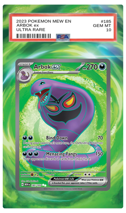 Arbok ex - 185 MEW Custom Extended Aura