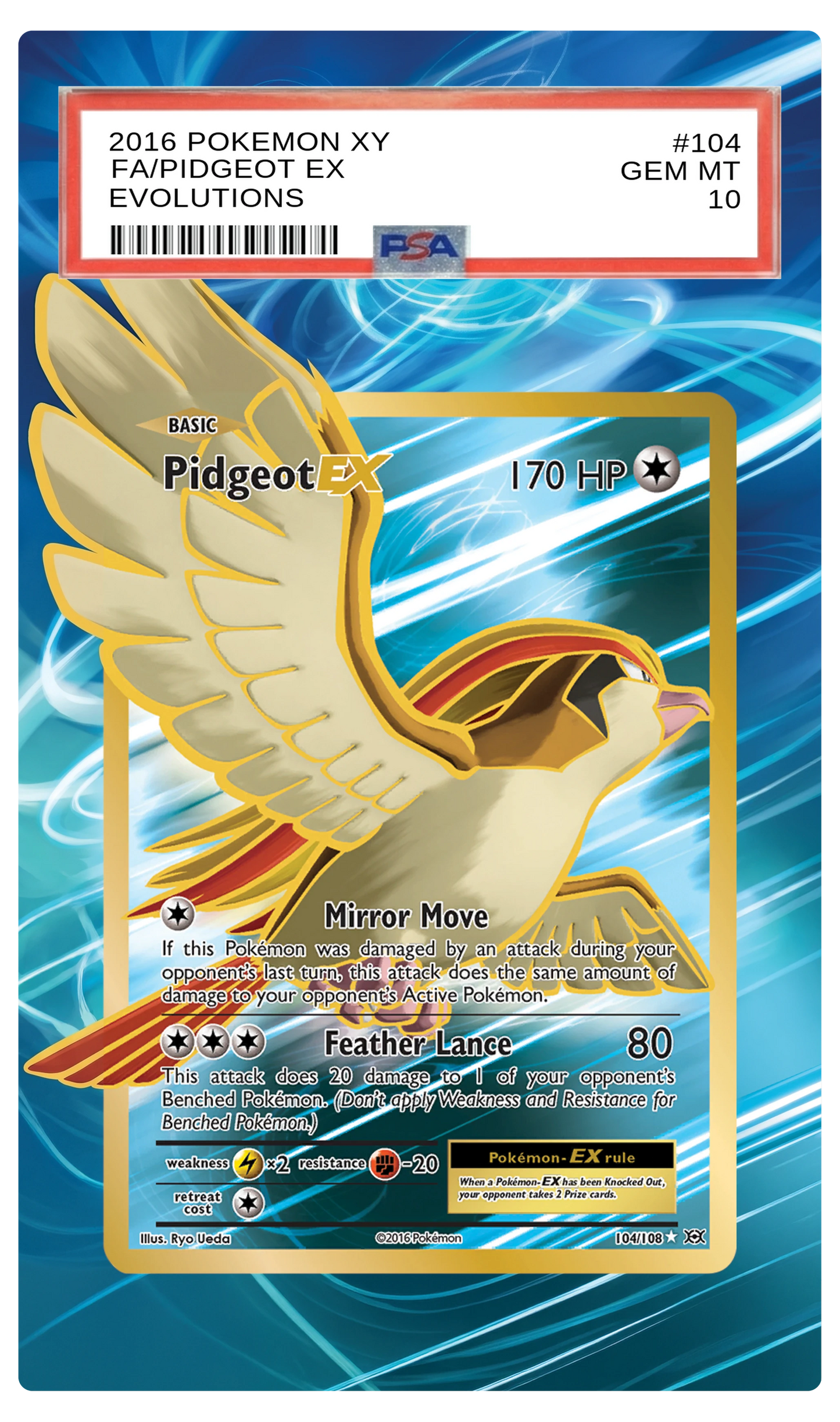 Pidgeot EX - 104 EVO Custom Extended Aura