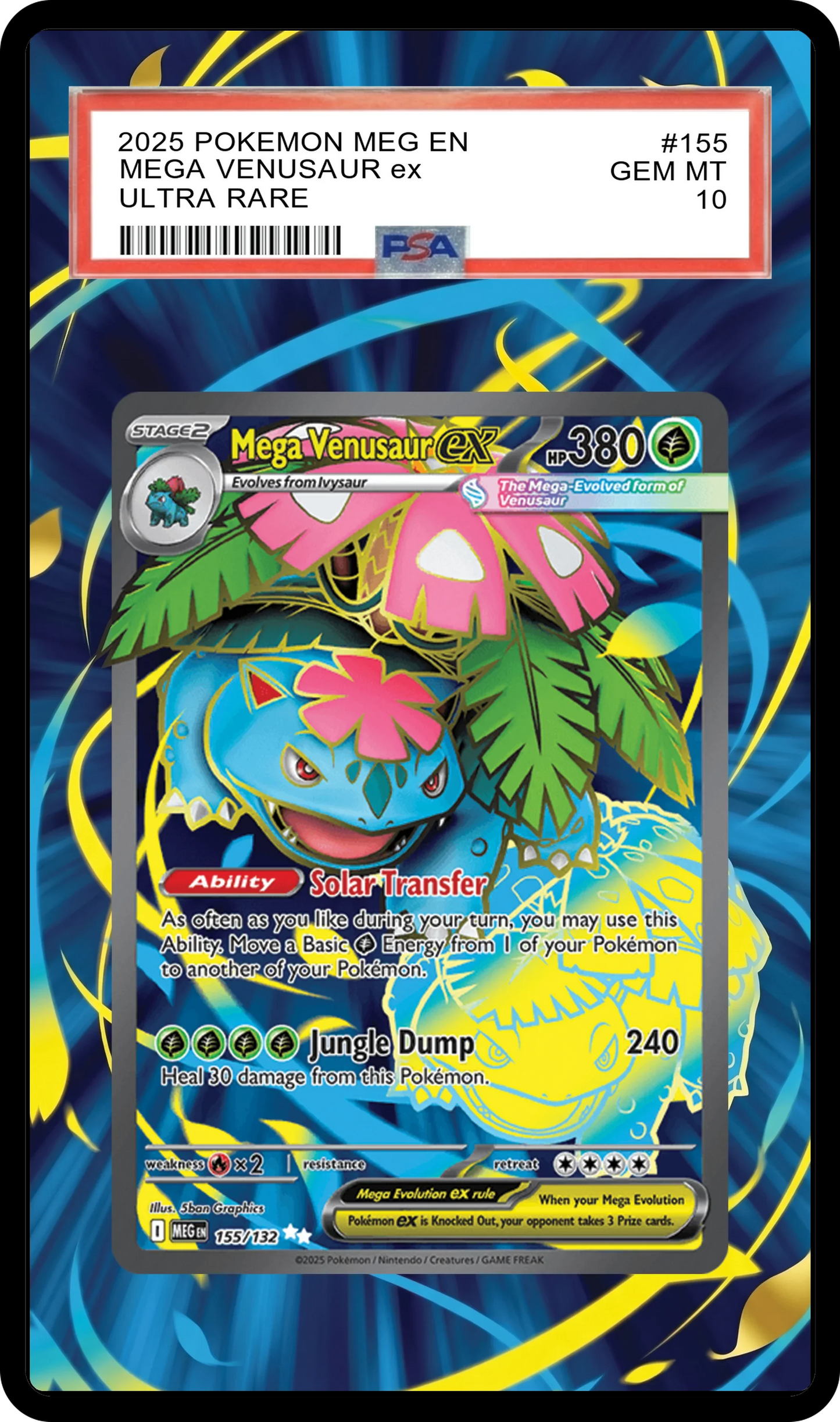 Mega Venusaur ex - 155 MEG Custom Extended Aura