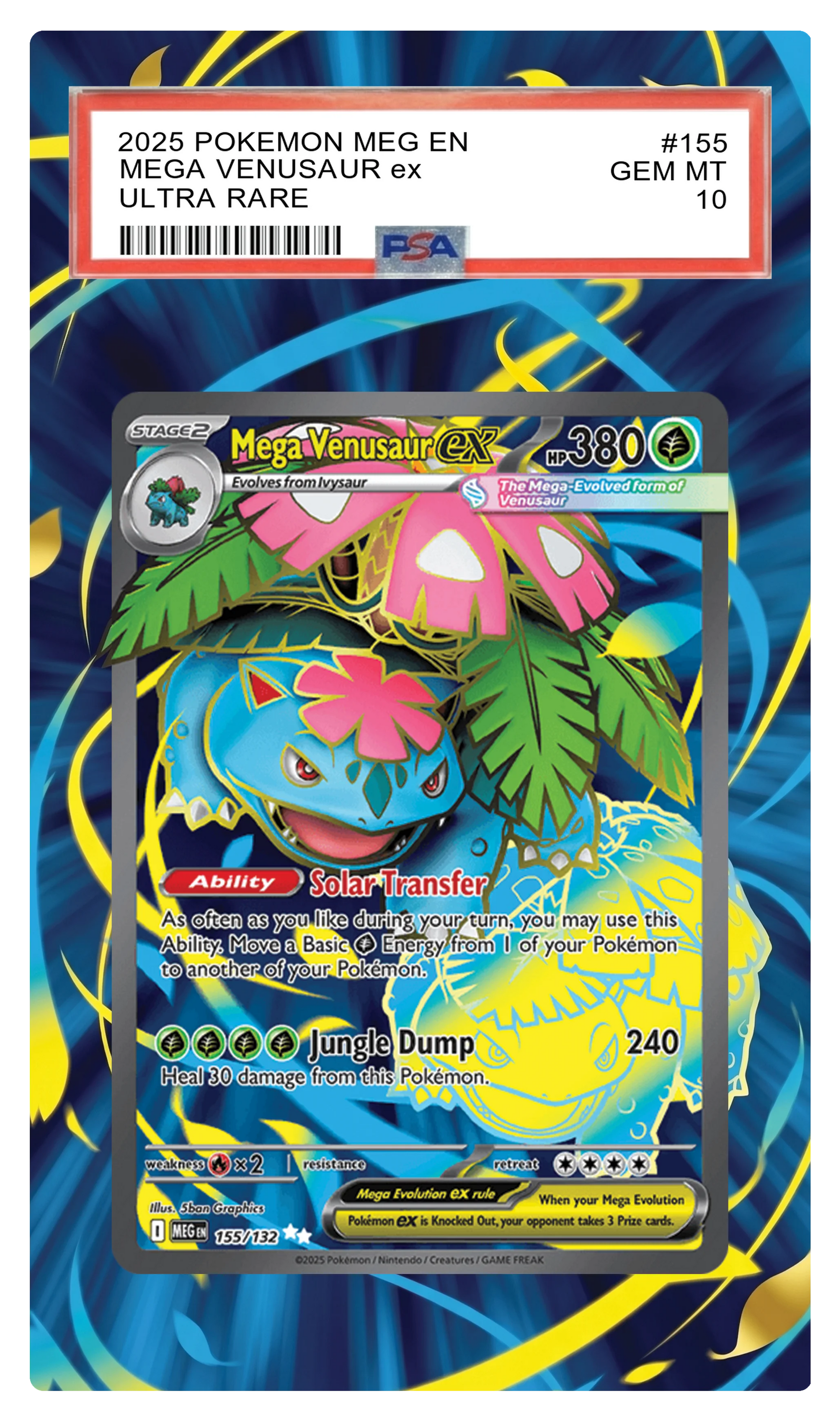 Mega Venusaur ex - 155 MEG Custom Extended Aura