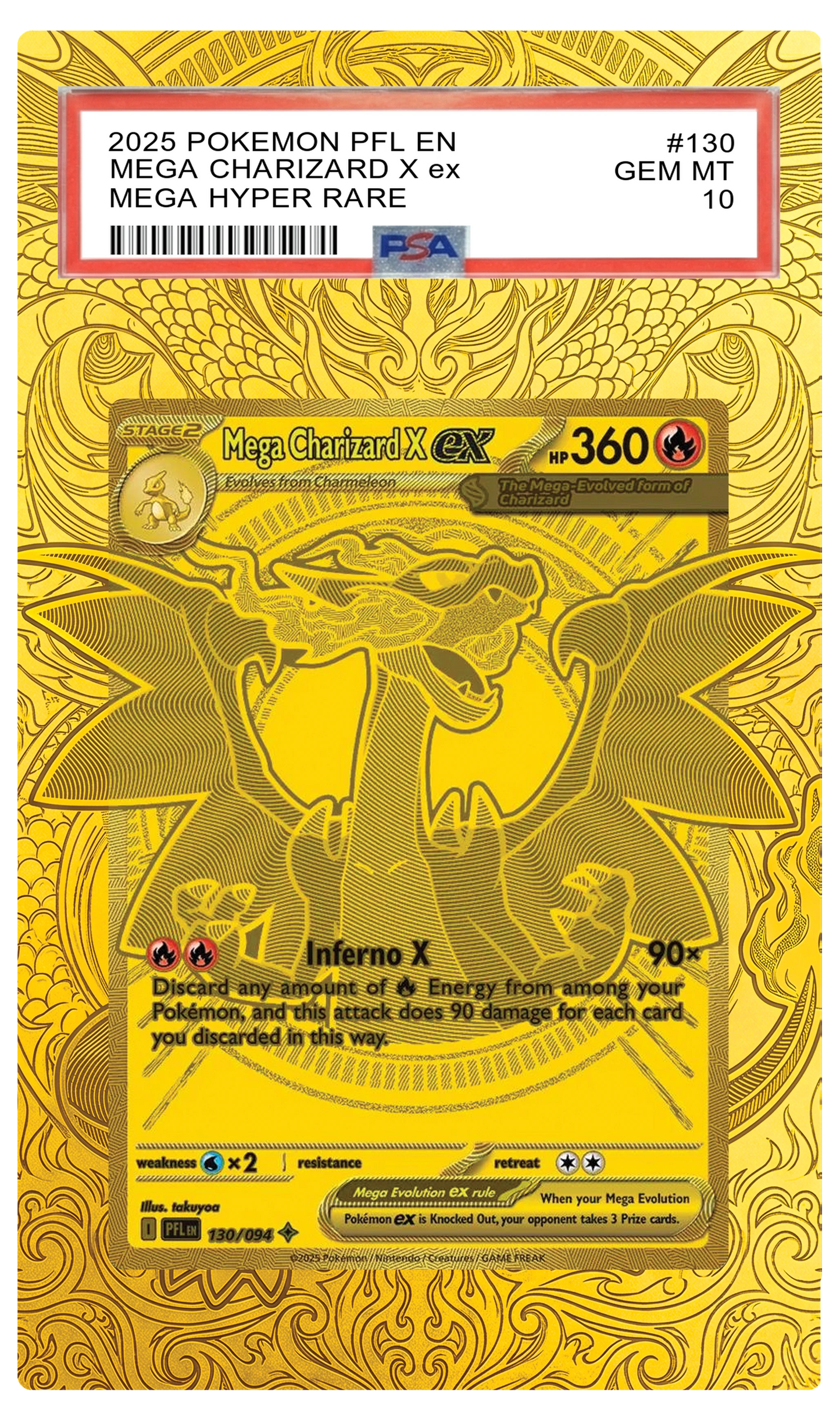 Mega Charizard X ex - 130 PFL Custom Extended Aura