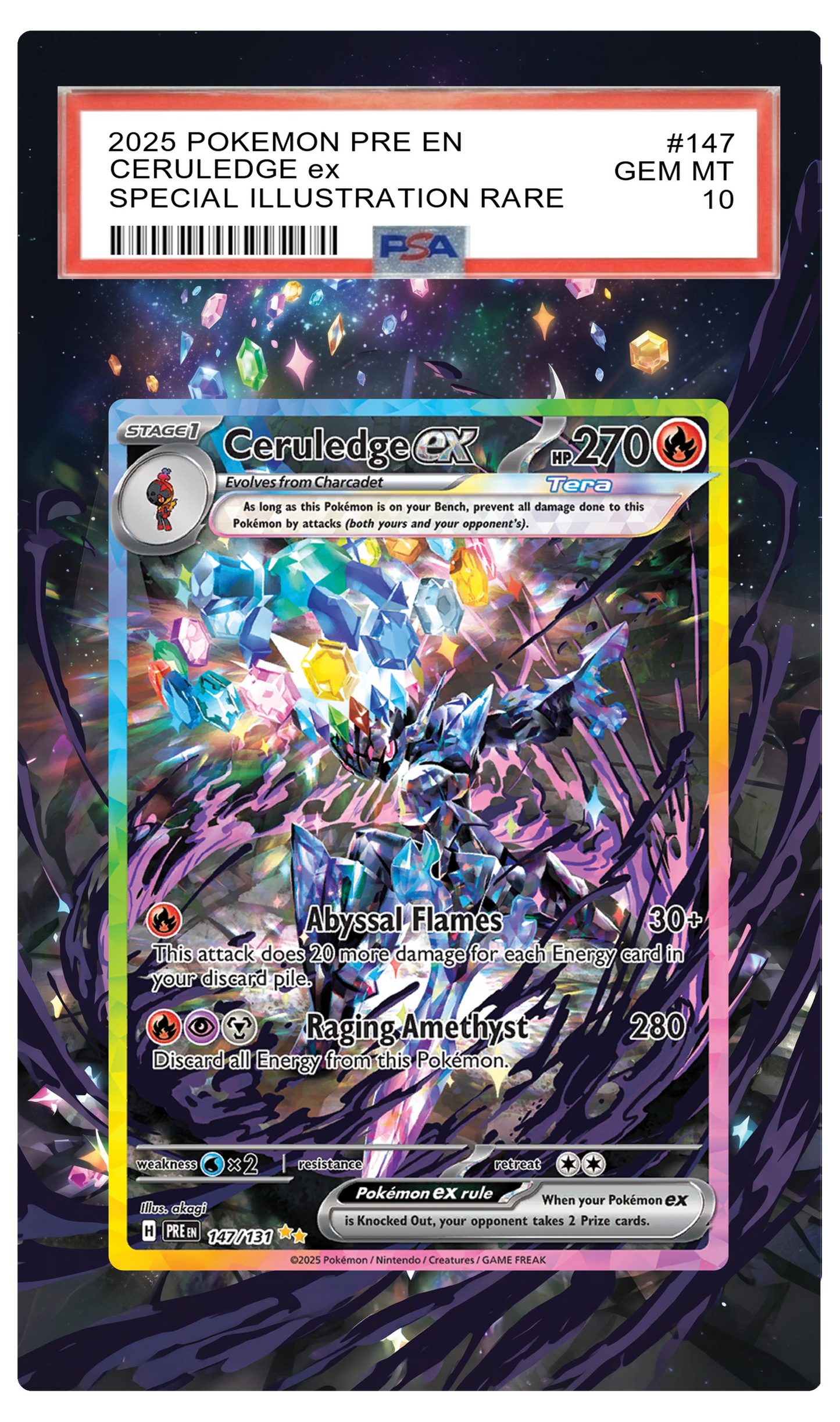 Ceruledge ex - 147 PRE Custom Extended Aura