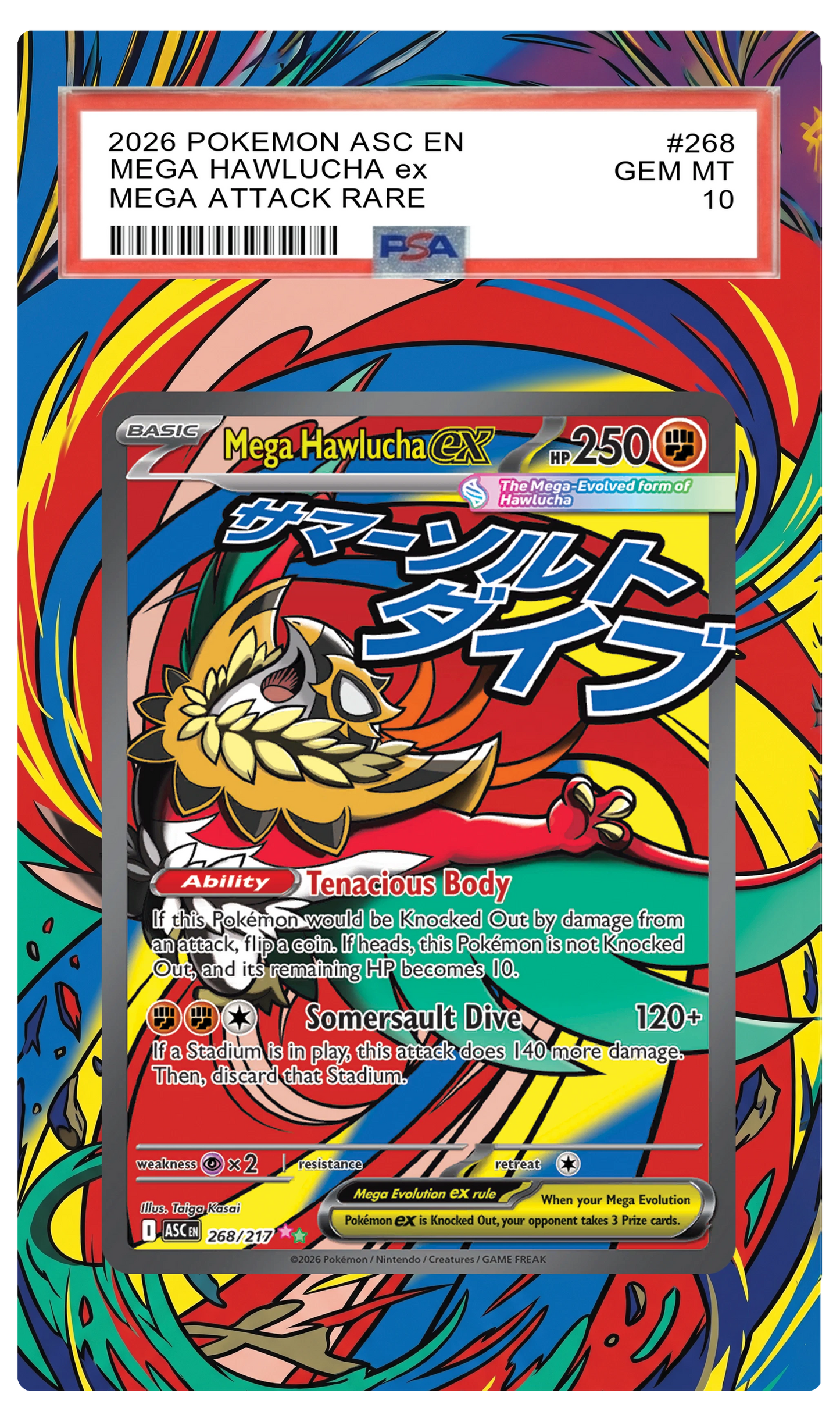 Mega Hawlucha ex - 268 ASC Custom Extended Aura