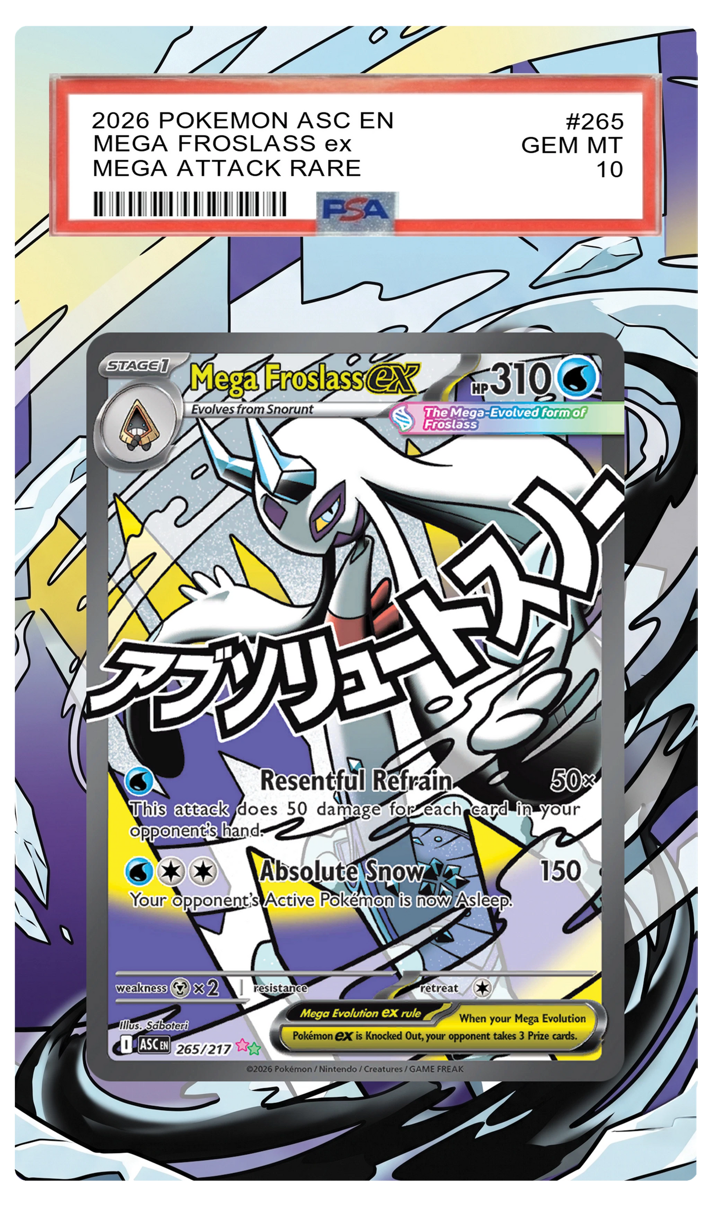 Mega Froslass ex - 265 ASC Custom Extended Aura