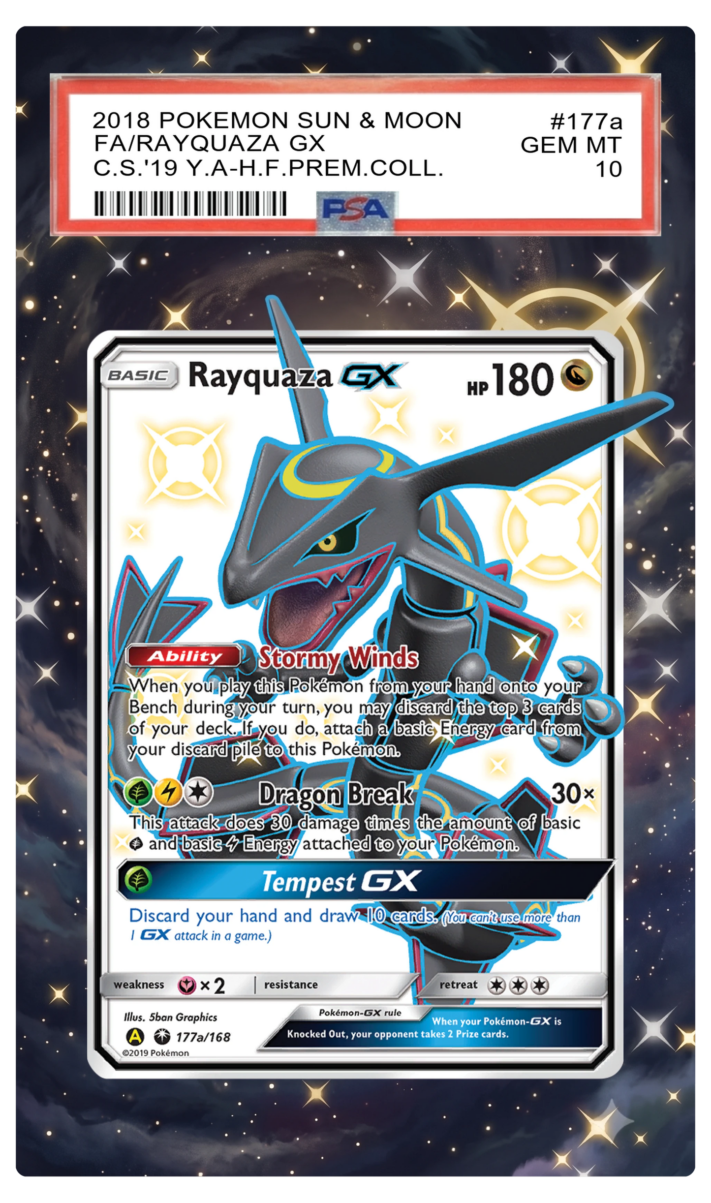 Rayquaza GX - 177a CES Custom Extended Aura