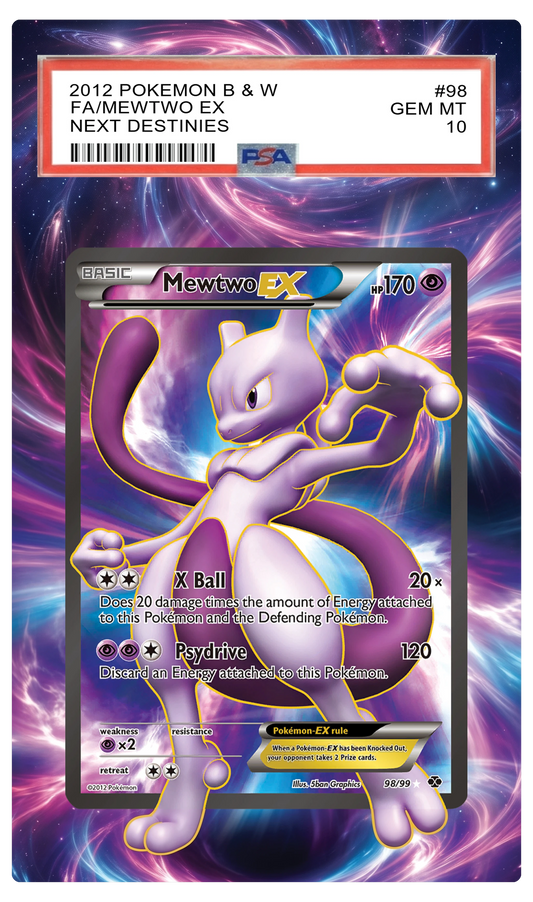 Mewtwo EX - 98 B&W Custom Extended Aura