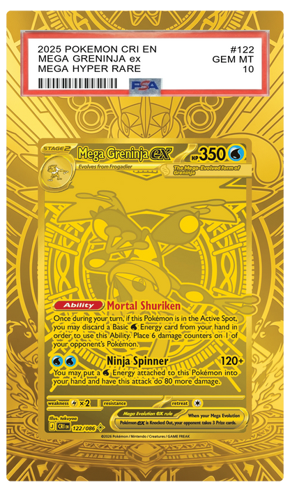 Mega Greninja ex - 122 CRI Custom Extended Aura