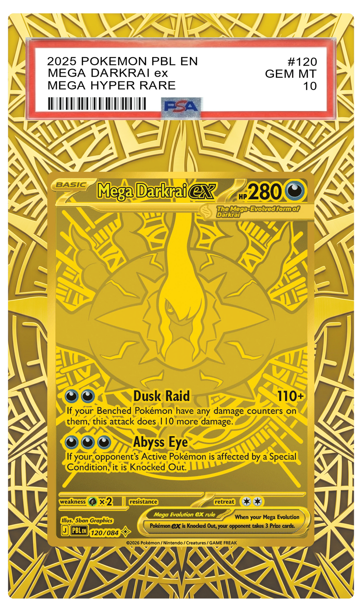 Mega Darkrai ex - 120 PBL Custom Extended Aura